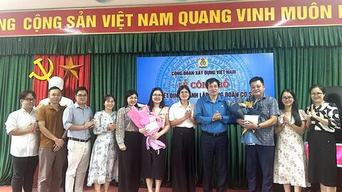 Công đoàn Xây dựng Việt Nam tích cực phát triển đoàn viên, thành lập công đoàn cơ sở