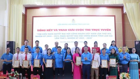 Gần 19.000 lượt thi tìm hiểu nghị quyết Công đoàn tại Lào Cai