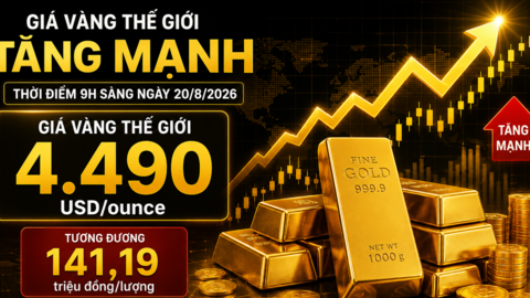 Giá vàng hôm nay: Tăng dựng đứng