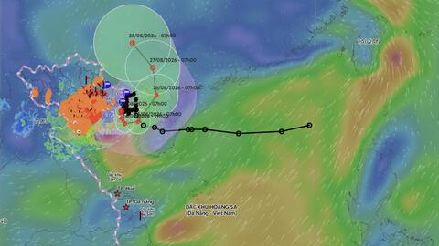 Bão số 4 giật cấp 11 cách Quảng Ninh-Hải Phòng 120km, tiếp tục gây mưa to