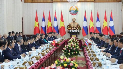 Thống đốc Phạm Đức Ấn tháp tùng Thủ tướng Chính phủ Lê Minh Hưng thăm chính thức Lào và Campuchia