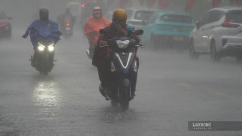 Dự báo khu vực mưa dông hôm nay, có nơi mưa to trên 80mm