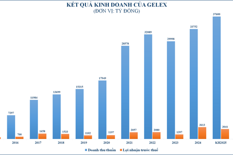 GELEX lãi sau thuế hơn 1.200 tỷ đồng trong quý II/2025