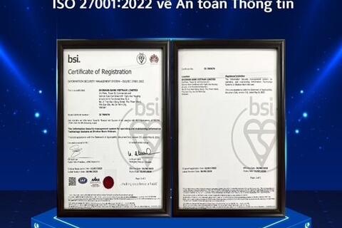 Ngân hàng Shinhan Việt Nam nhận chứng nhận ISO 27001:2022 về an toàn thông tin