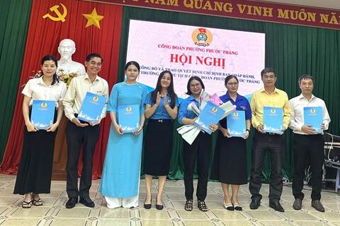 Ra mắt Ban Chấp hành Công đoàn phường Phước Thắng tại TPHCM