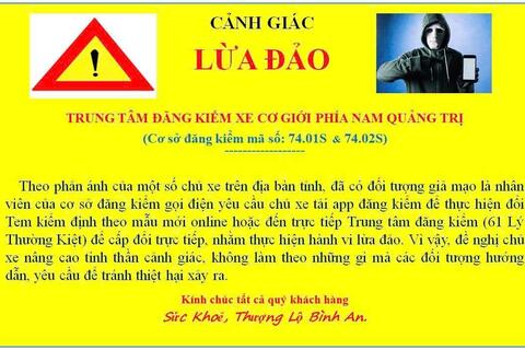 Cảnh báo thủ đoạn giả danh nhân viên đăng kiểm lừa đổi tem kiểm định xe
