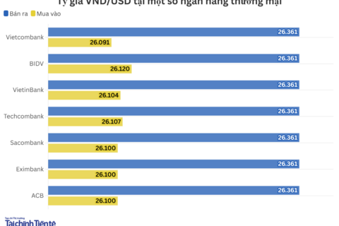 Ngày 10/11: Tỷ giá trung tâm tăng 3 đồng