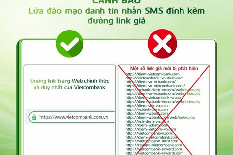 Vietcombank cảnh báo một số hành vi lừa đảo