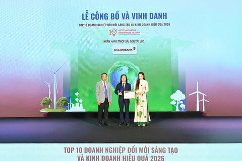 SACOMBANK tiếp tục nằm trong top 10 ngân hàng đổi mới sáng tạo và ESG Việt Nam năm 2026