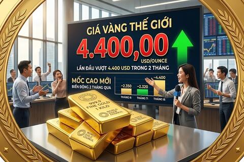 Giá vàng hôm nay: Chung nhịp, trong nước và thế giới cùng đảo chiều tăng mạnh