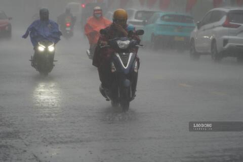 Dự báo khu vực mưa dông hôm nay, có nơi mưa to trên 80mm