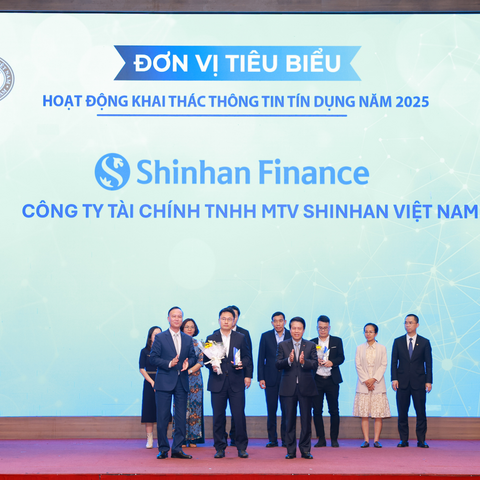 Shinhan Finance được vinh danh “Đơn vị tiêu biểu trong hoạt động khai thác thông tin tín dụng năm 2025”