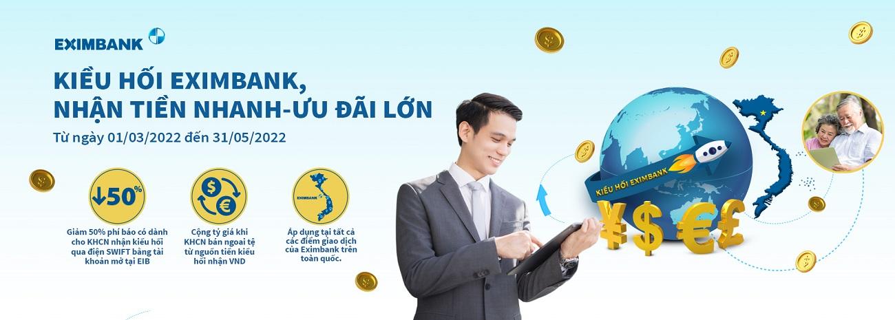 Chương trình ưu đãi trong tháng đặc biệt của Eximbank.