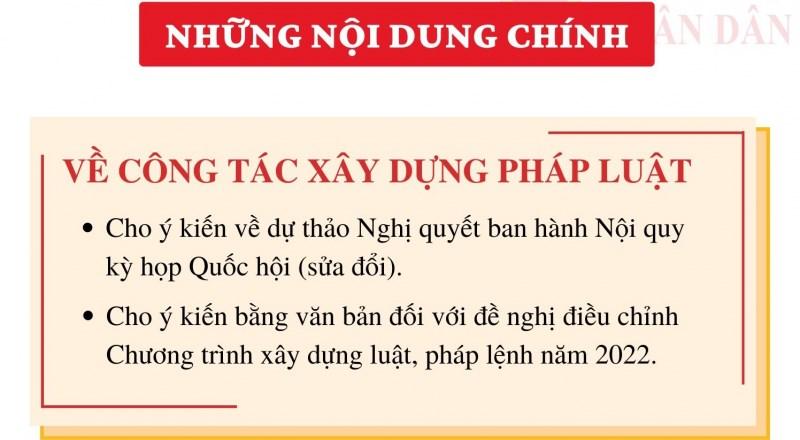 Chương trình phiên họp thứ 11 của Ủy ban Thường vụ Quốc hội - Ảnh 2