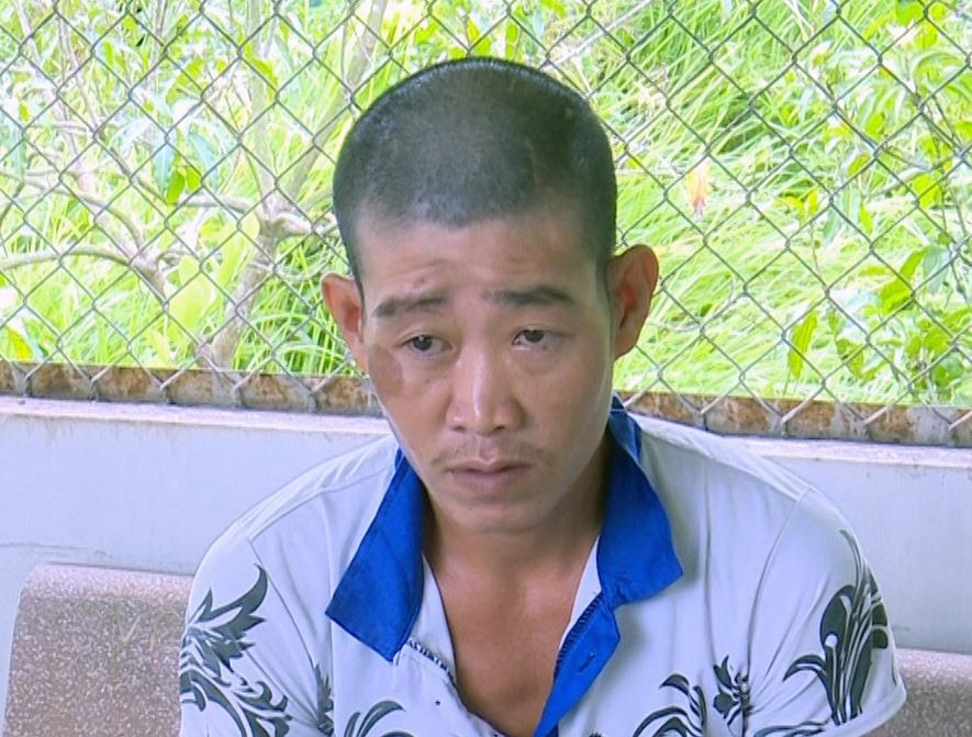Đối tượng Nguyễn Văn Vũ thời điểm bị bắt. Ảnh: NT