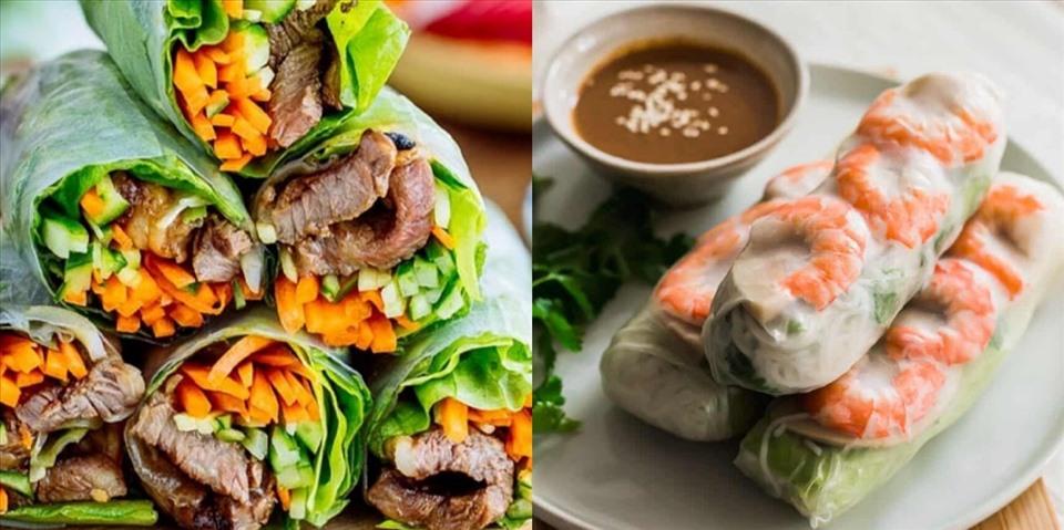 Món gỏi cuốn rất dễ làm, ít dầu mỡ và có lợi với sức khỏe. Ảnh ghép: Linh Trang
