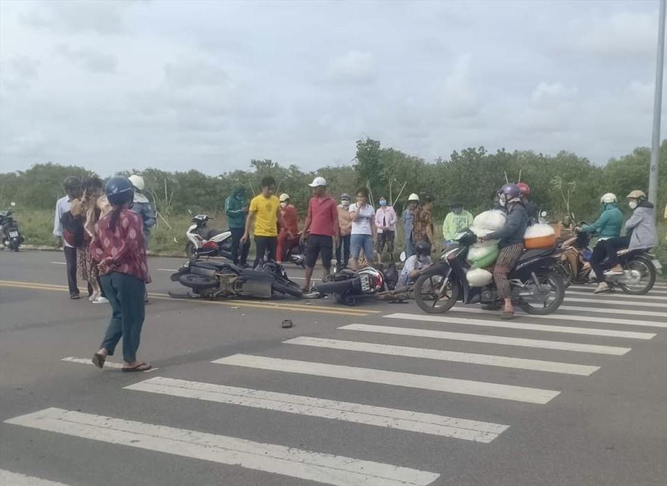 Hiện trường vụ tai nạn. Ảnh: CTV