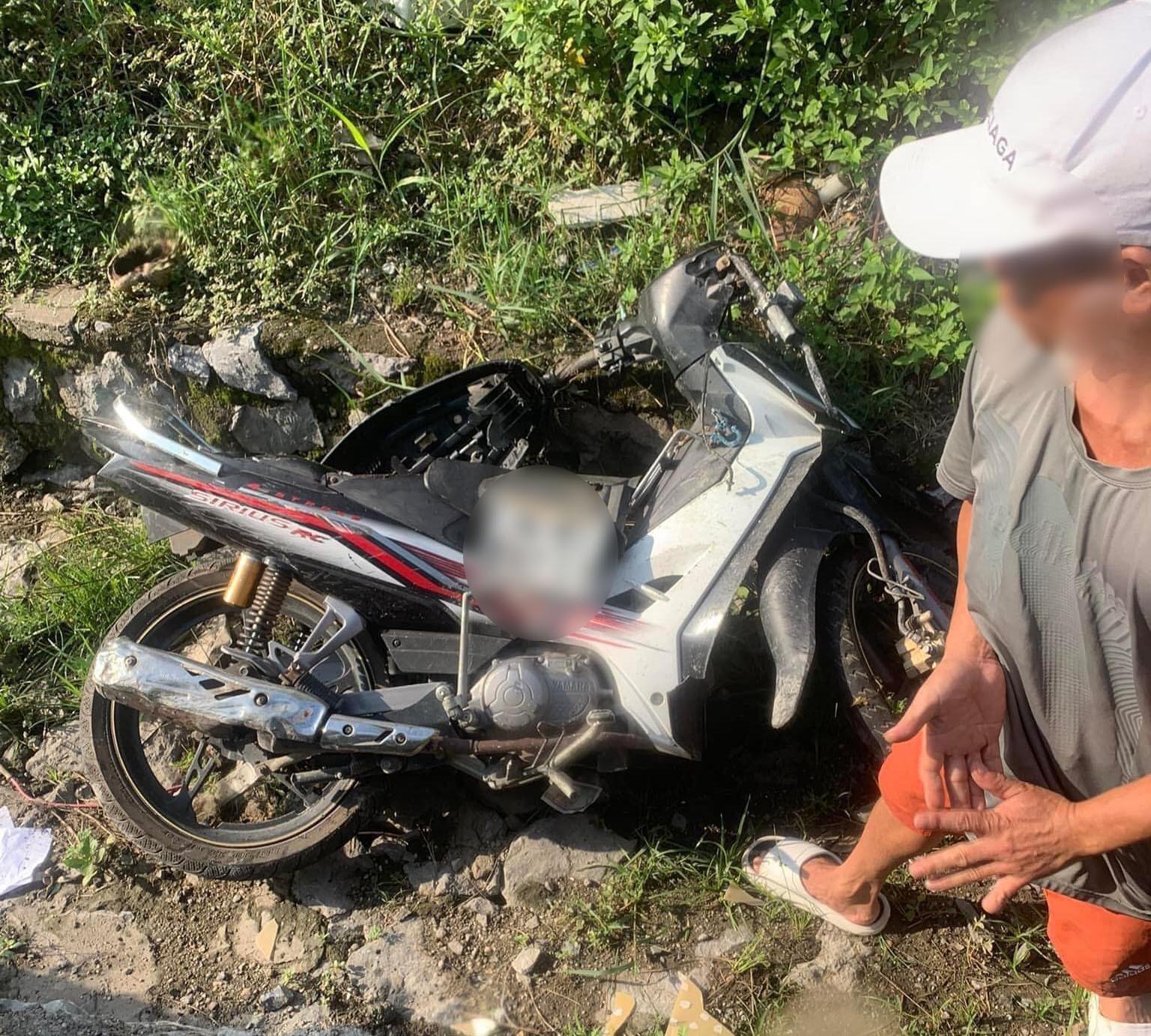 Phương tiện của người đàn ông va chạm với tàu hoả. Ảnh: CTV.