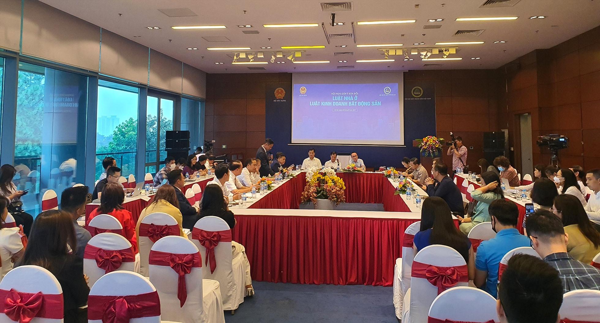 Toàn cảnh Hội nghị góp ý sửa đổi Luật Nhà ở, Luật Kinh doanh Bất động sản diễn ra vào ngày 28.9. Ảnh: Phan Anh