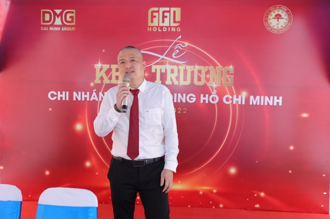 Ông Nguyễn Mạnh Tưởng – Tổng Giám đốc Công ty FFL Holding phát biểu tại lễ khai trương.