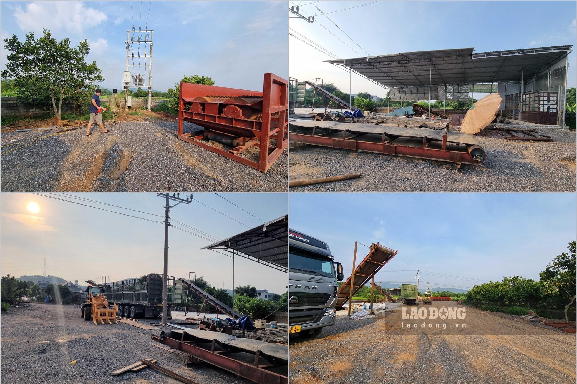 Máy móc tại nhà xưởng tại thôn Tân Hương, xã Thanh Hối đã được lắp đặt, đấu nối điện.