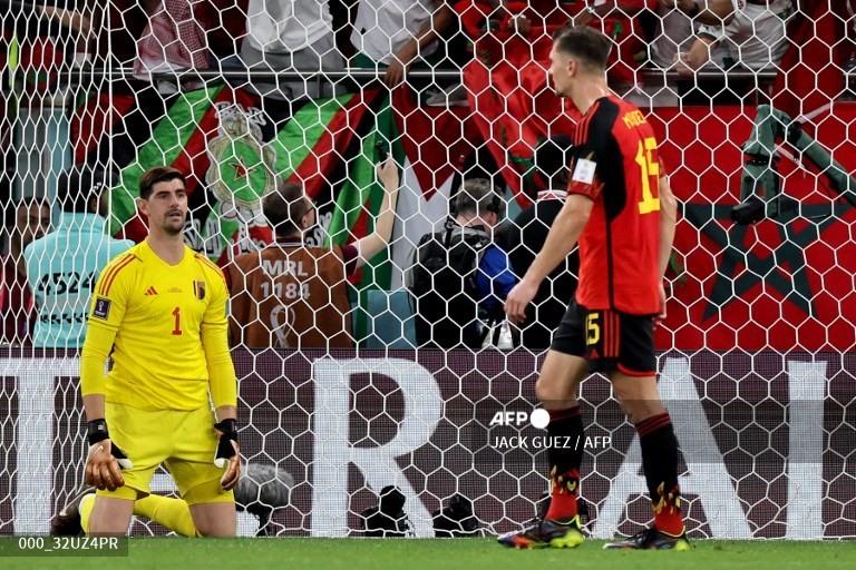 Tình huống Maroc mở tỉ số trận đấu. Ảnh: AFP