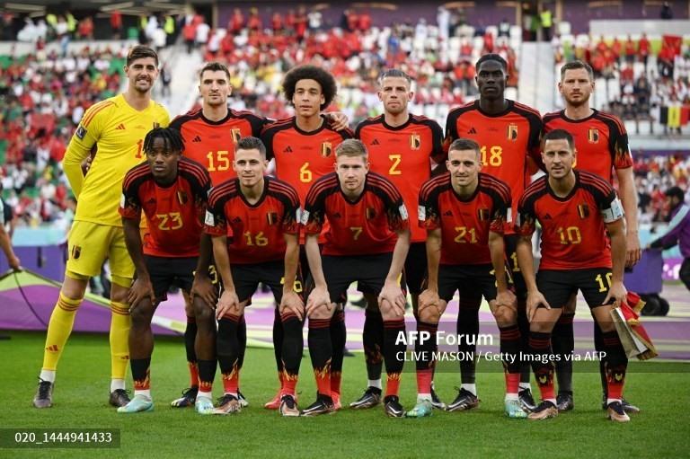 Đội hình ra sân tuyển Bỉ. Ảnh: AFP