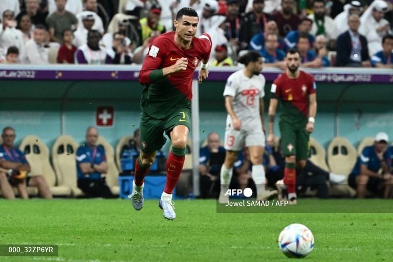 Ronaldo vẫn chưa ghi bàn tại vòng knock-out World Cup. Ảnh: AFP