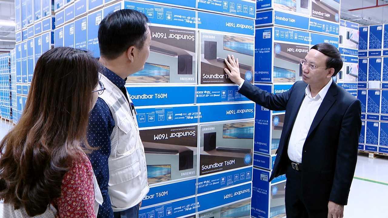 Ủy viên Trung ương Đảng, Bí thư Tỉnh ủy Quảng Ninh Nguyễn Xuân Ký thăm Nhà máy Bumjin Electronics tại Khu công nghiệp Đông Mai, thị xã Quảng Yên. Nguồn: dichvucong.quangninh.gov.vn
