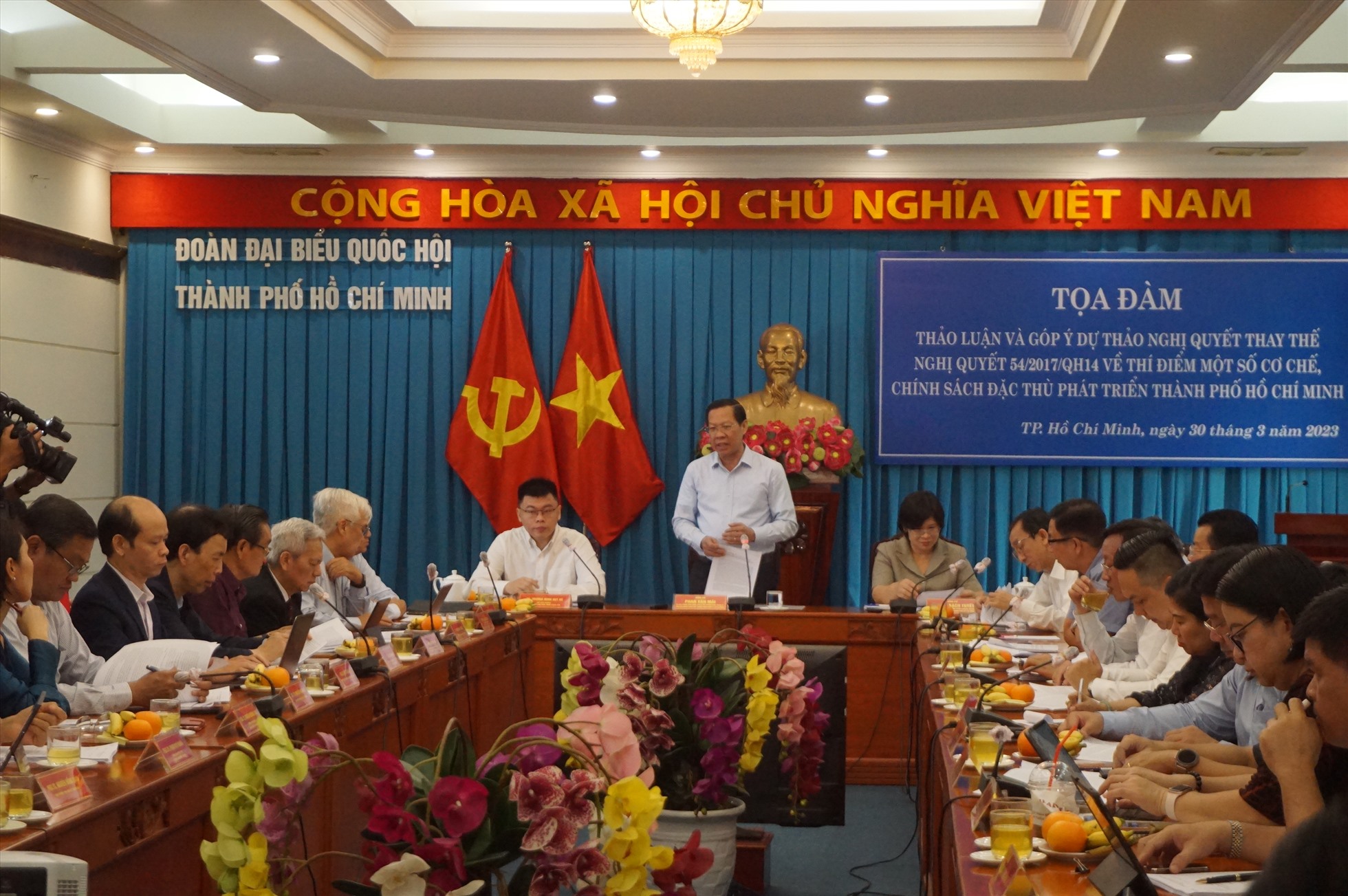 Toàn cảnh buổi tọa đàm.  Ảnh: Minh Quân