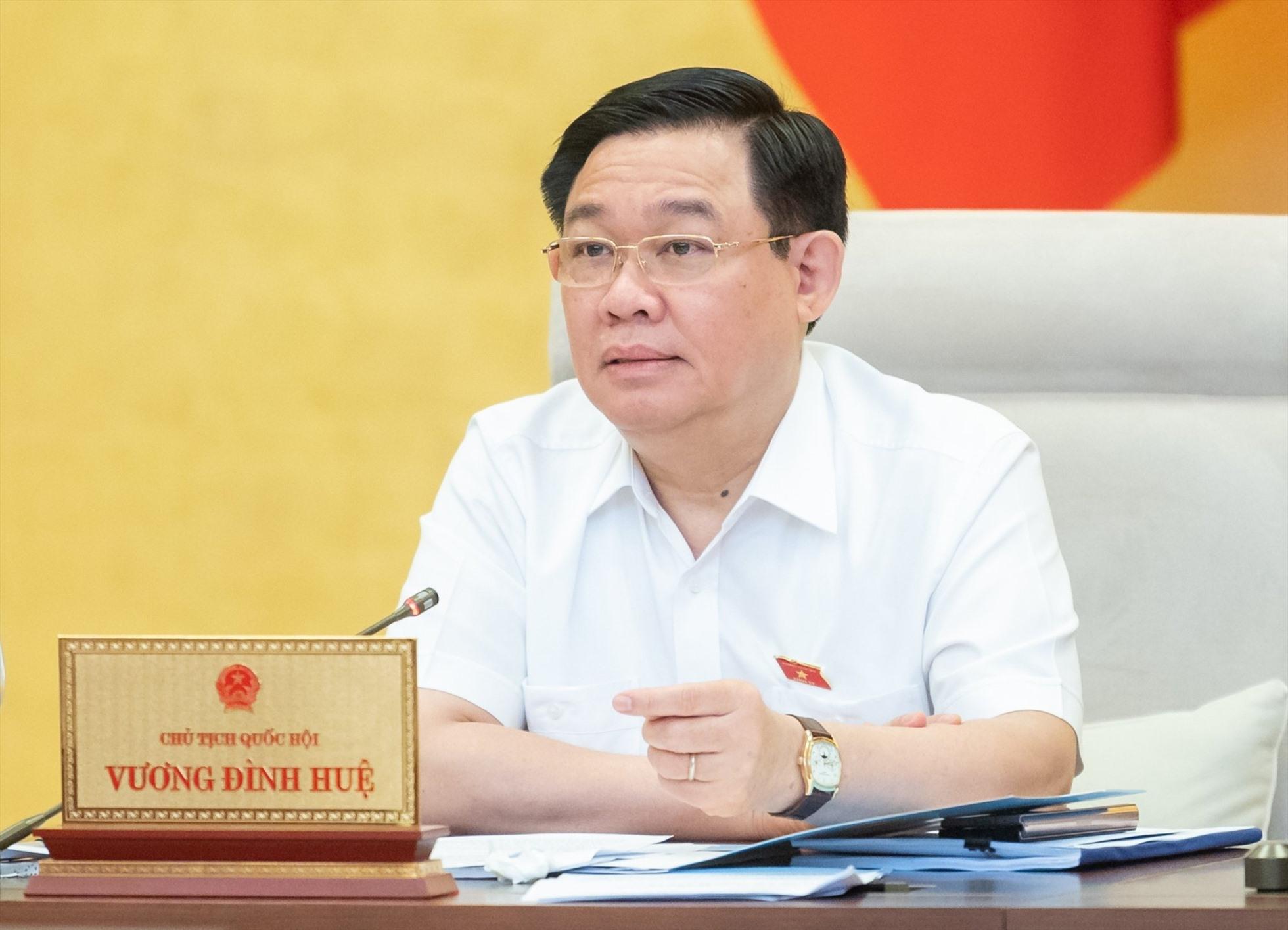 Chủ tịch Quốc hội Vương Đình Huệ. Ảnh: Phạm Thắng/QH
