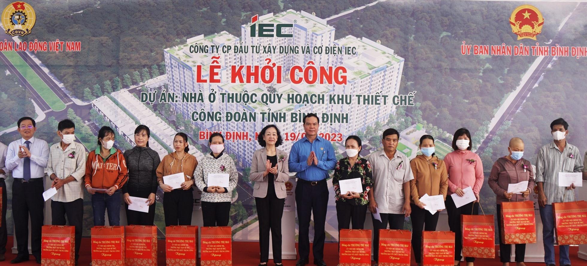 Bà Trương Thị Mai dự khởi công khu thiết chế công đoàn Bình Định