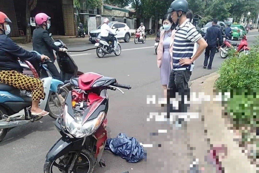 Hiện trường vụ tai nạn giao thông. Ảnh: Người nhà nạn nhân cung cấp