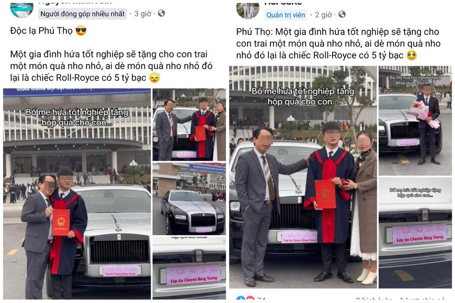Các thông tin trên mạng xã hội. Ảnh: MXH