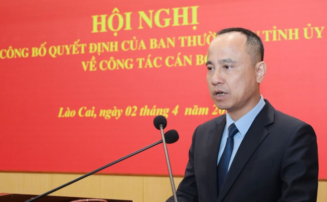 Bổ nhiệm Chánh Văn phòng Tỉnh ủy Lào Cai