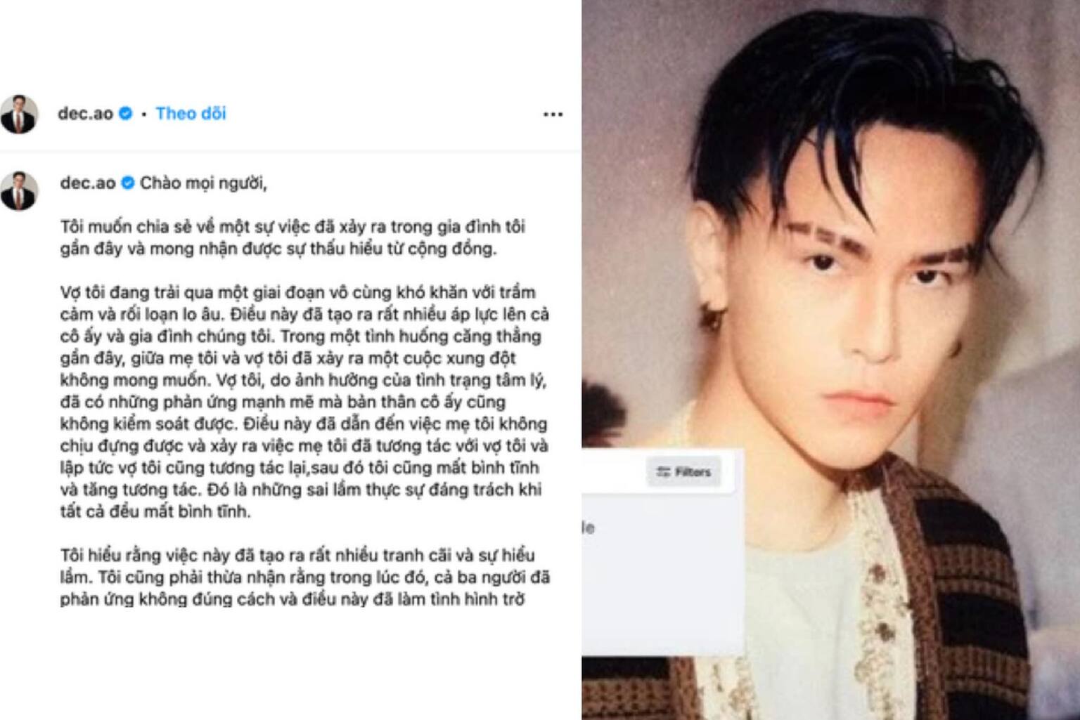 Bài đăng gây phẫn nộ của Decao. Ảnh: chụp màn hình