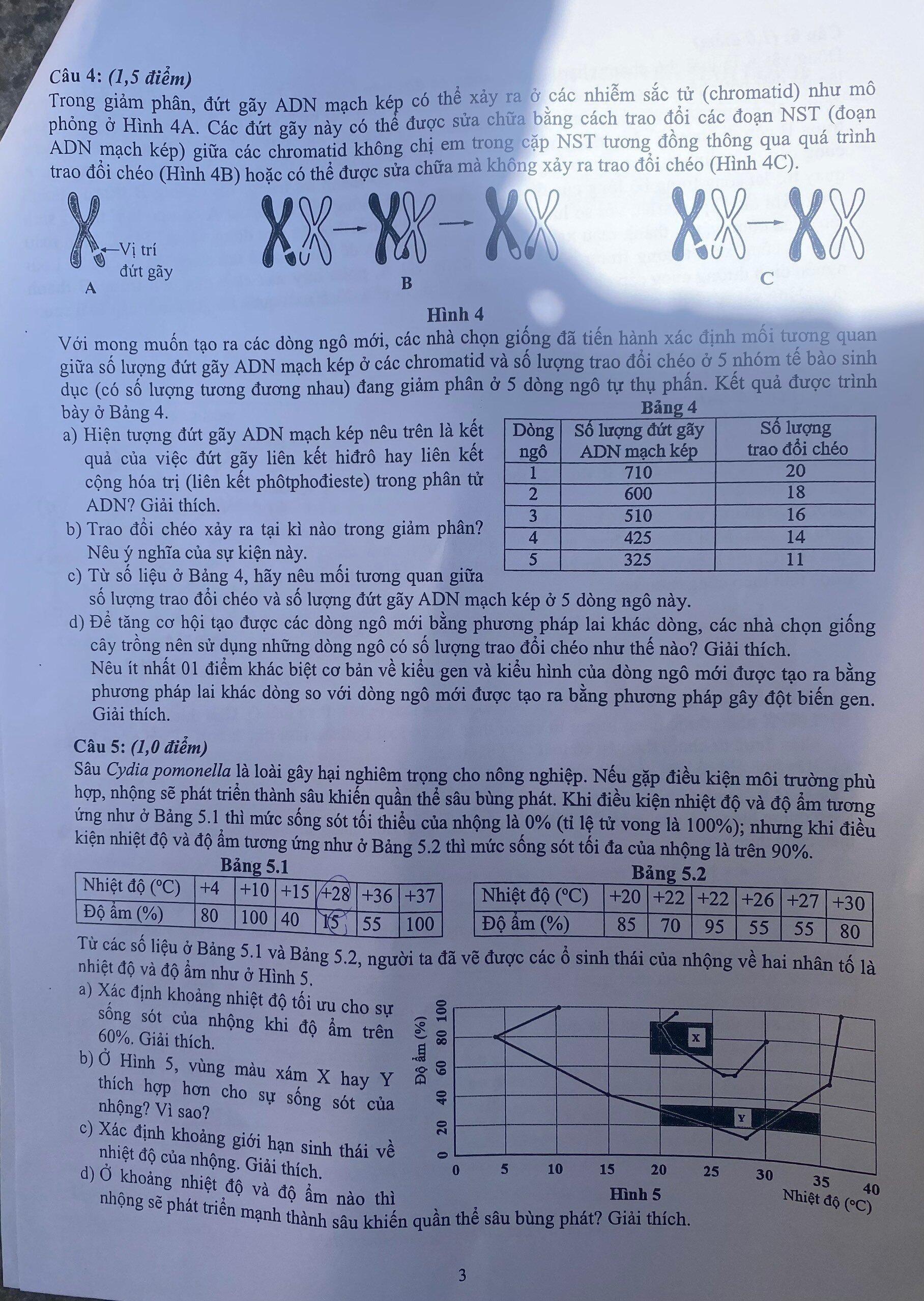Đề thi Toán, Sinh học vào lớp 10 THPT chuyên Khoa học Tự nhiên Hà Nội- Ảnh 4.