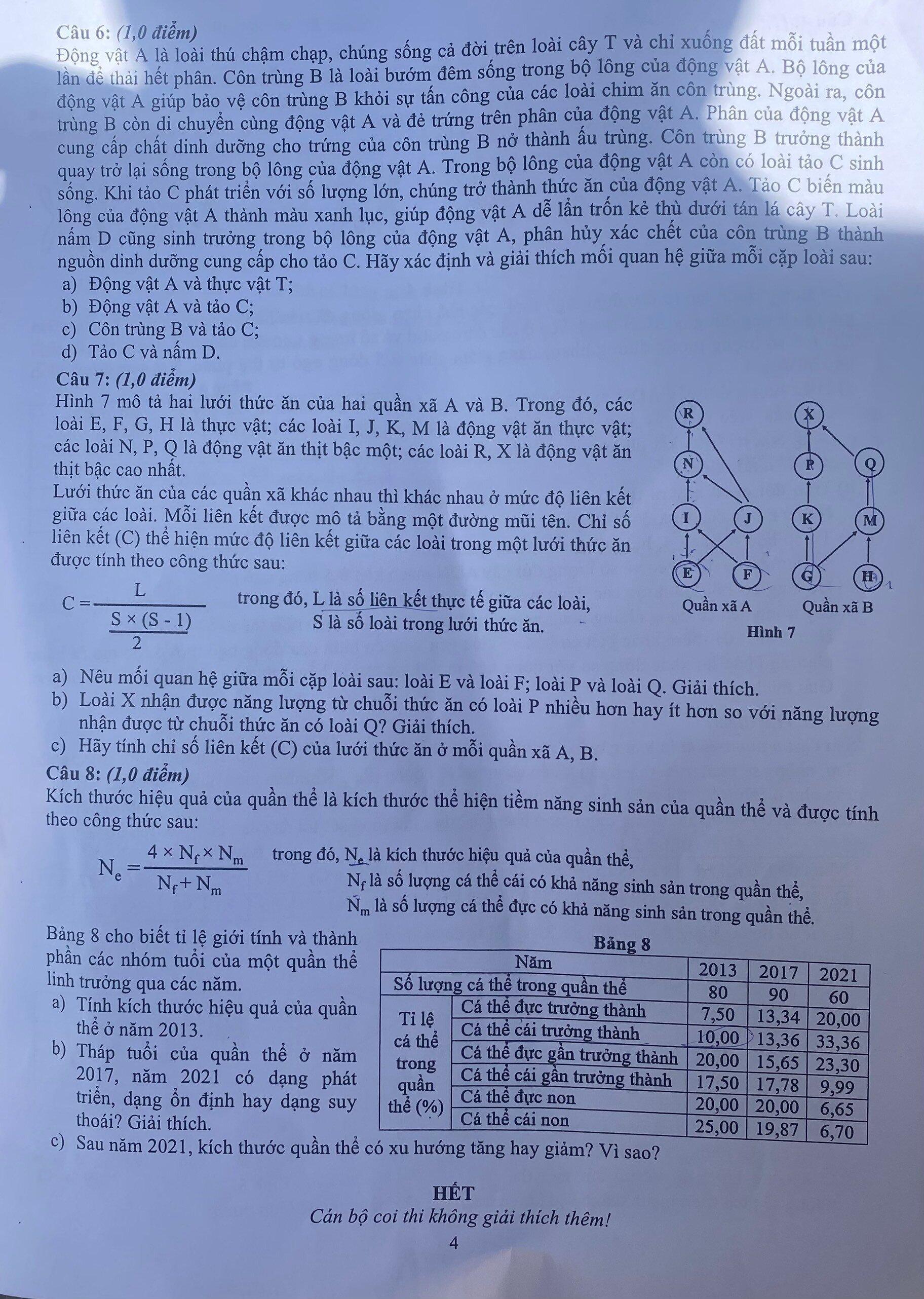 Đề thi Toán, Sinh học vào lớp 10 THPT chuyên Khoa học Tự nhiên Hà Nội- Ảnh 5.