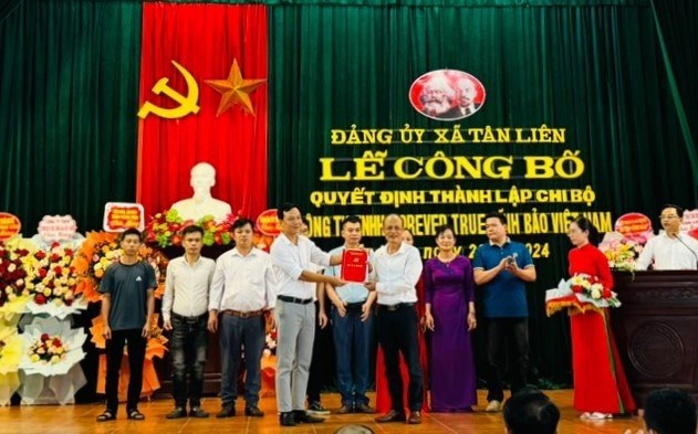 Huyện Vĩnh Bảo, Hải Phòng có thêm chi bộ Đảng trong doanh nghiệp FDI