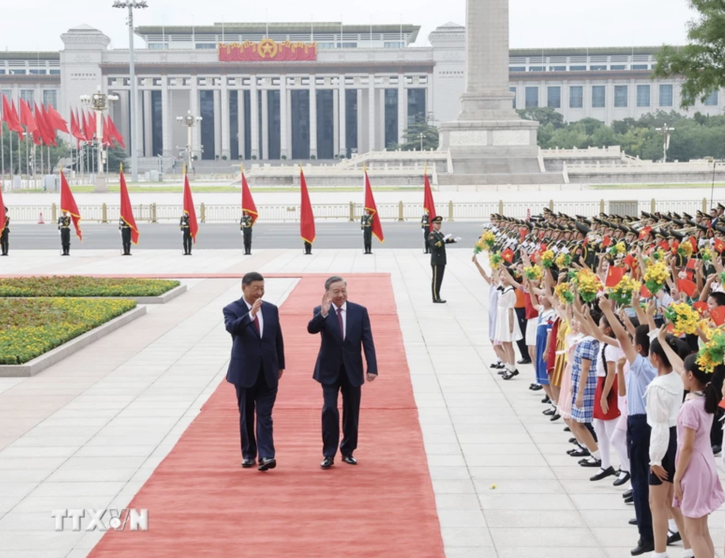 Lễ đón Tổng Bí thư, Chủ tịch nước Tô Lâm và Phu nhân- Ảnh 4.