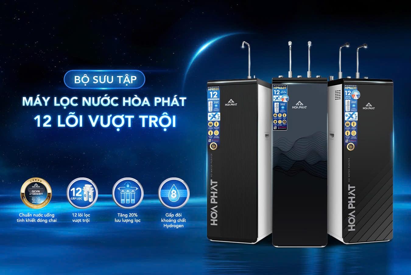 Hòa Phát ra mắt bộ sưu tập máy lọc nước 12 lõi vượt trội- Ảnh 1.