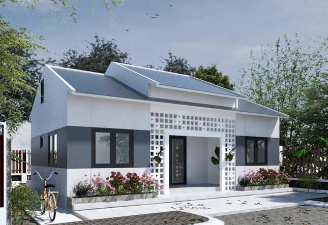 Mẫu nhà số 1A (diện tích 65m2) do Viện Quy hoạch xây dựng Đà Nẵng thiết kế