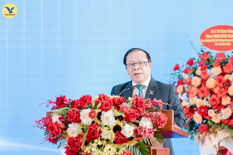 PGS.TS.BSCC Nguyễn Quốc Dũng - Phó Chủ tịch Hội Điện quang và Y học hạt nhân Việt Nam, Phó Chủ tịch Hội đồng Khoa học công nghệ và đào tạo MEDLATEC GROUP; Giám đốc chuyên môn Trung tâm Chẩn đoán hình ảnh MEDLATEC nhấn mạnh ý nghĩa khoa học của chứng chỉ ISO 15189:2022