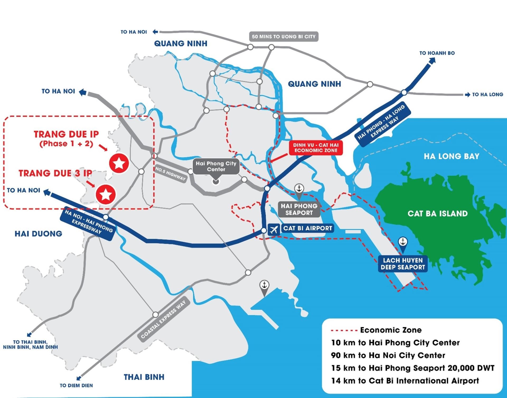 Vị trí KCN Tràng Duệ