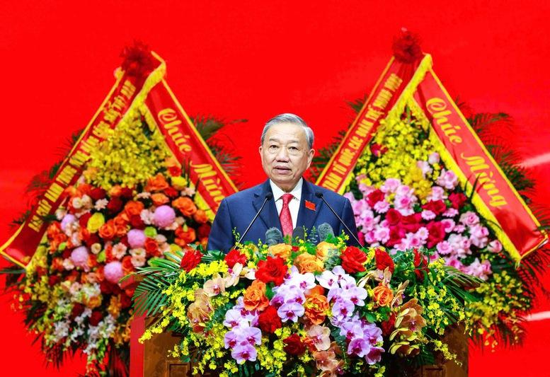 Tổng Bí thư Tô Lâm phát biểu chỉ đạo Đại hội.