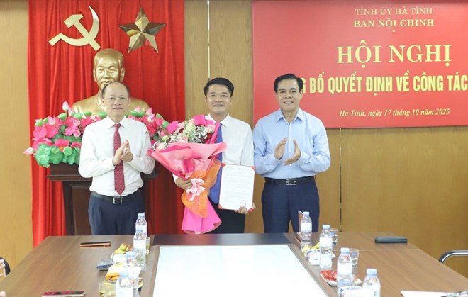 Ông Trần Nhật Tân làm Trưởng Ban Nội chính tỉnh Hà Tĩnh