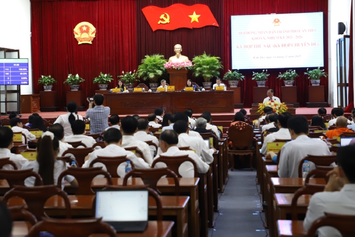 Quang cảnh kỳ họp HĐND TP Cần Thơ. Ảnh: Phong Linh