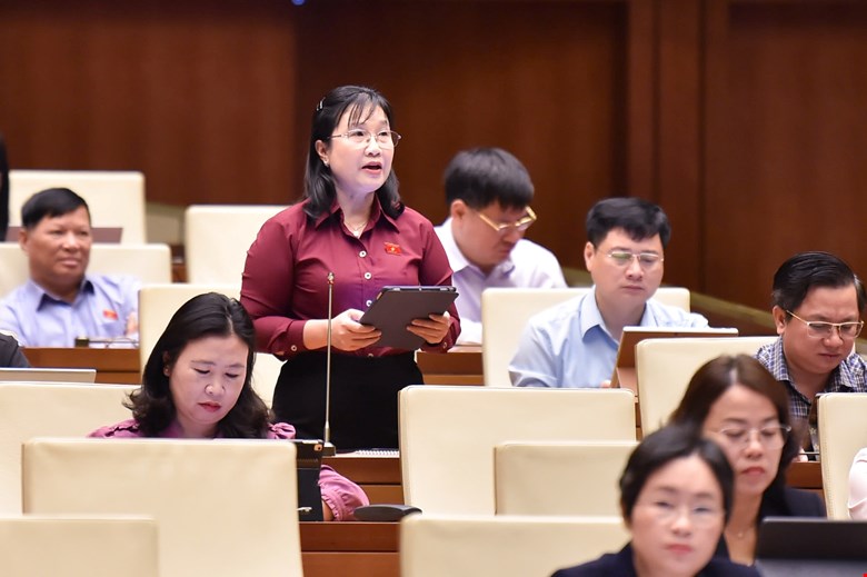 Đại biểu Nguyễn Hoàng Uyên (đoàn Tây Ninh). Ảnh: Media Quốc hội