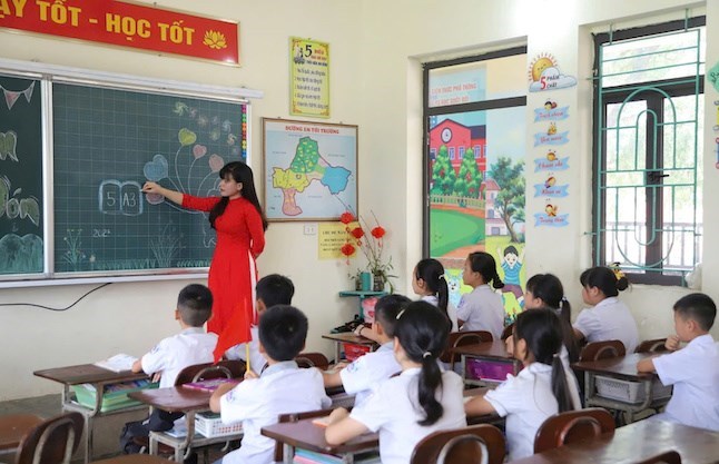 Việc sắp xếp hiệu trưởng, giáo viên dôi dư sau sáp nhập sẽ thực hiện theo các quy định tại Nghị định số 154/2025 của Chính phủ. Ảnh: Thu Hiền