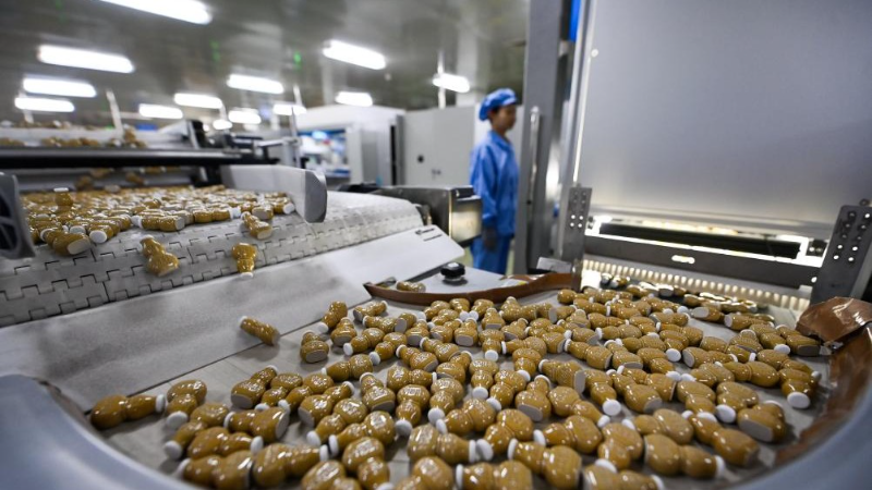 Trung Quốc công bố danh mục hàng hóa áp thuế nhập khẩu thấp hơn thuế tối huệ quốc trong năm 2026 Dây chuyền sản xuất thuốc của một nhà máy ở thành phố Thiên Tân, Trung Quốc. (Ảnh: Tân Hoa xã)